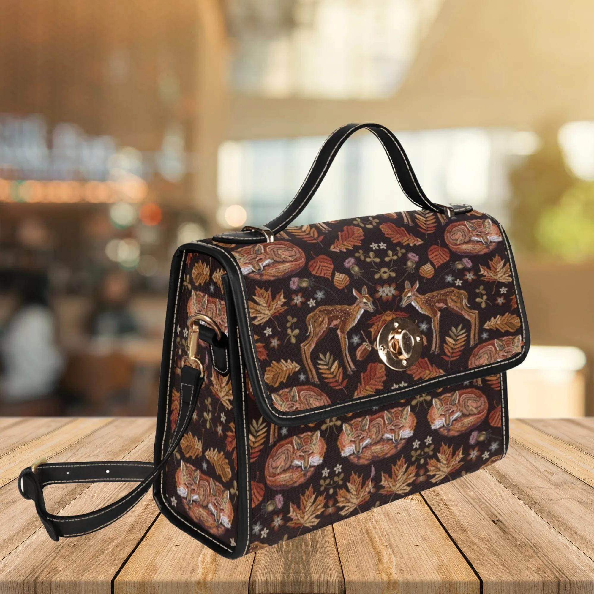 Deers and Foxes | Canvas Satchel Bag