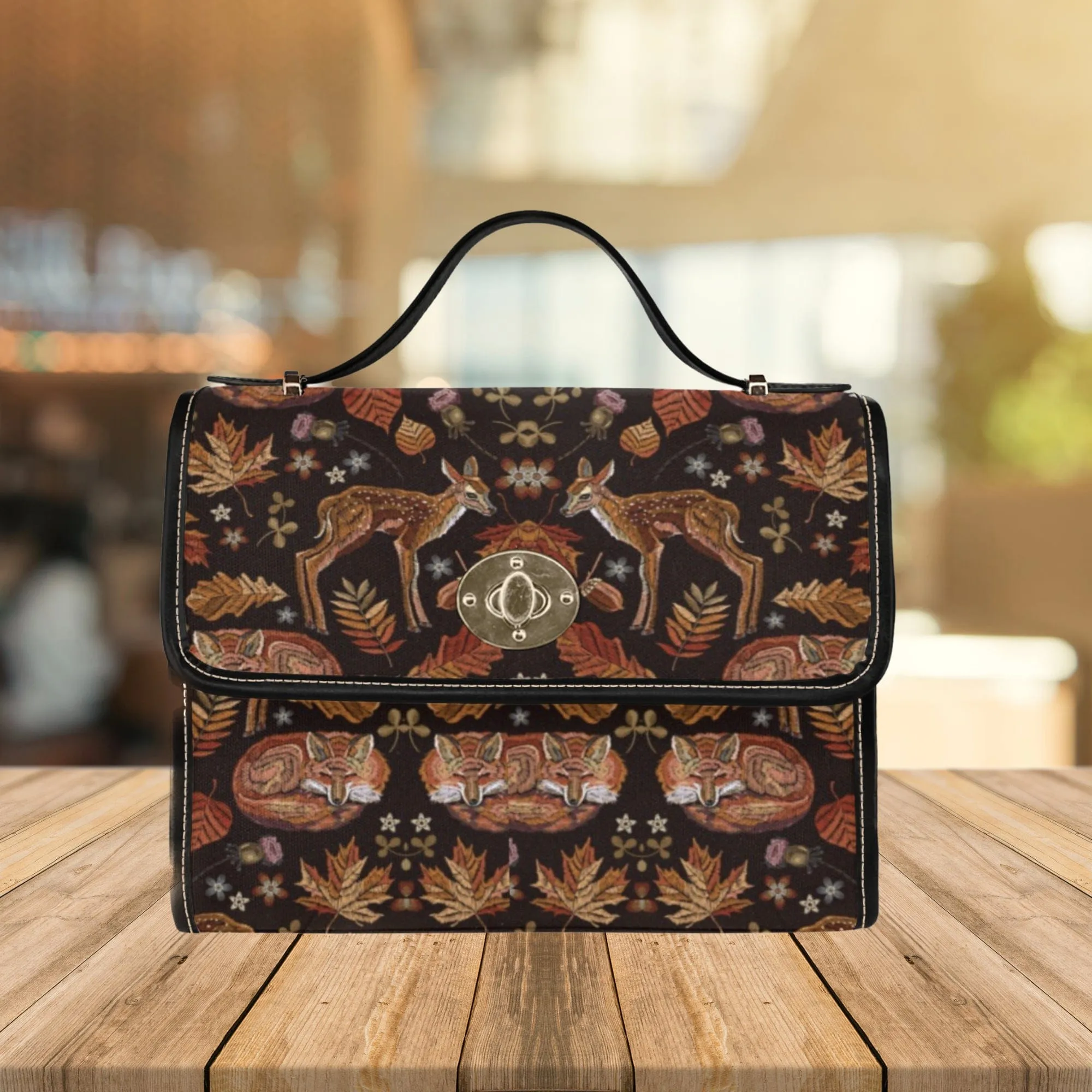 Deers and Foxes | Canvas Satchel Bag