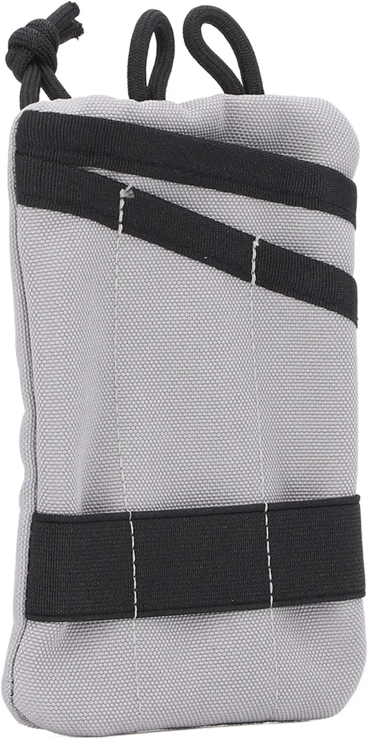 Deposit Money Bags Oxford Cloth Portable Wallet Pouches Key Card Case Holder Belt Bag Storage Pouch for Travel and Outdoor Activities (Light Grey)