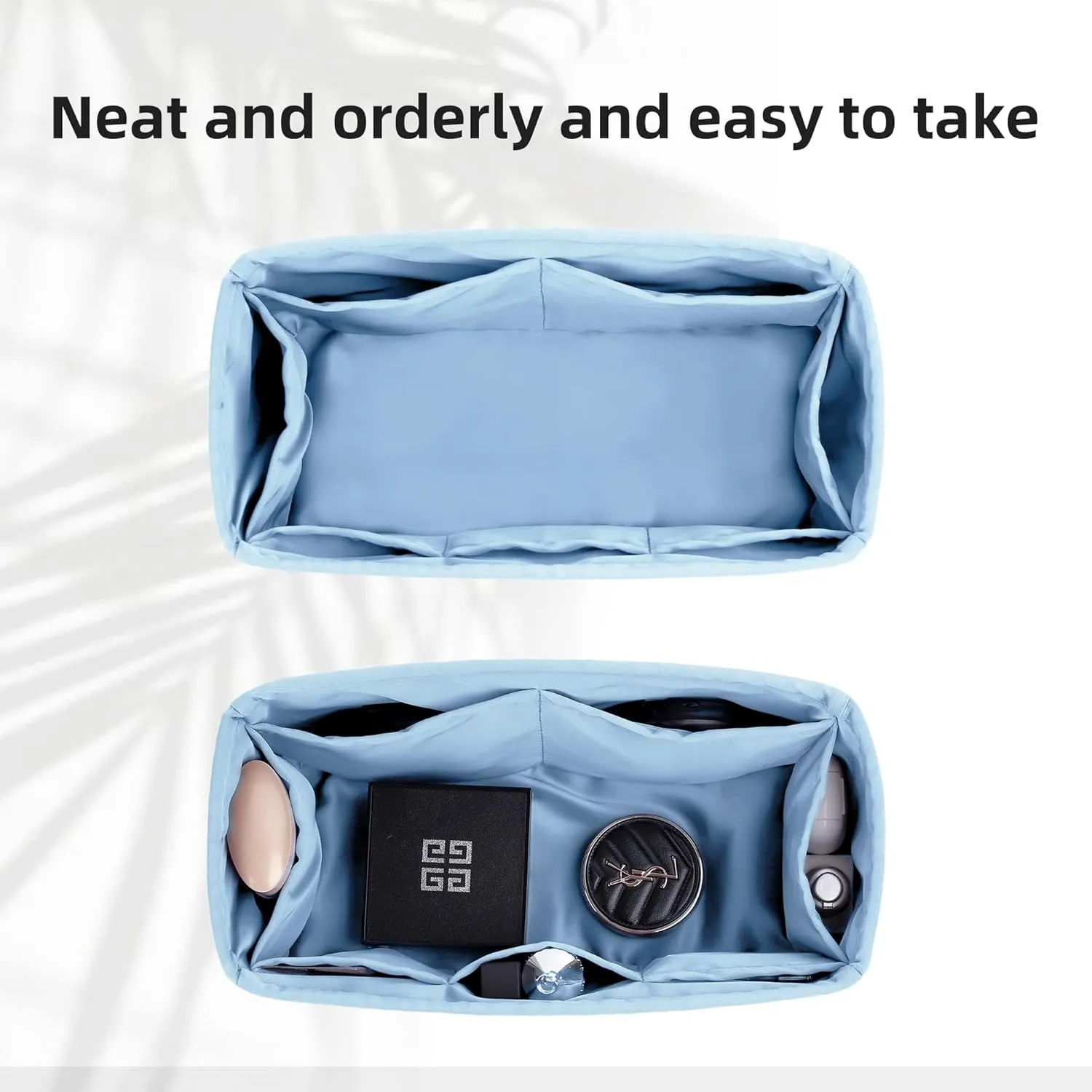 DGAZ Bag Organizer Insert For Kelly pochette/mini II /20/25/28/32/35/40/42/45 Bags, Silk Purse Organizers(Azure,KL35)