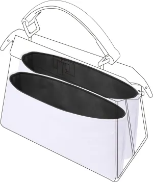 DGAZ Lightweight Purse Organizer Insert for Fendi Peekaboo Bag,silk and DupontPaper handbag inner for Luxury Bags(Black,Peekaboo Mini)