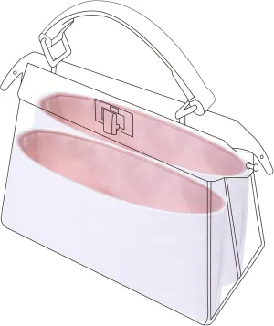 DGAZ Lightweight Purse Organizer Insert for Fendi Peekaboo Bag,silk and DupontPaper handbag inner for Luxury Bags(Pink,Peekaboo Mini)