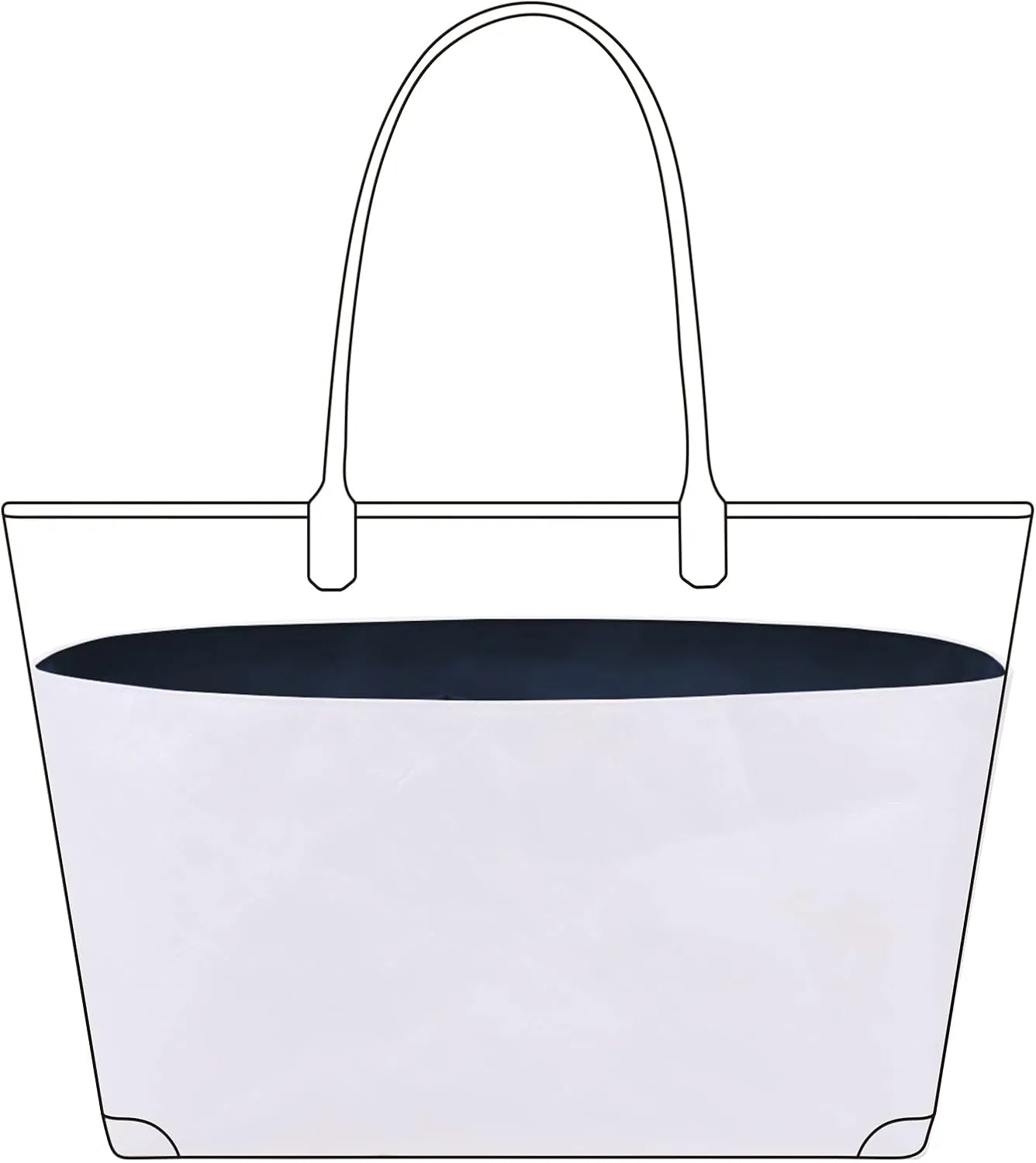 DGAZ Lightweight Purse Organizer Insert for Goyard Anjou/Artois/Saint Louis Bag,silk and DupontPaper handbag inner for Luxury Bags(Blue nuit,Saint Louis PM)