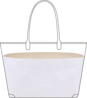 DGAZ Lightweight Purse Organizer Insert for Goyard Anjou/Artois/Saint Louis Bag,silk and DupontPaper handbag inner for Luxury Bags(Craie,Saint Louis GM)