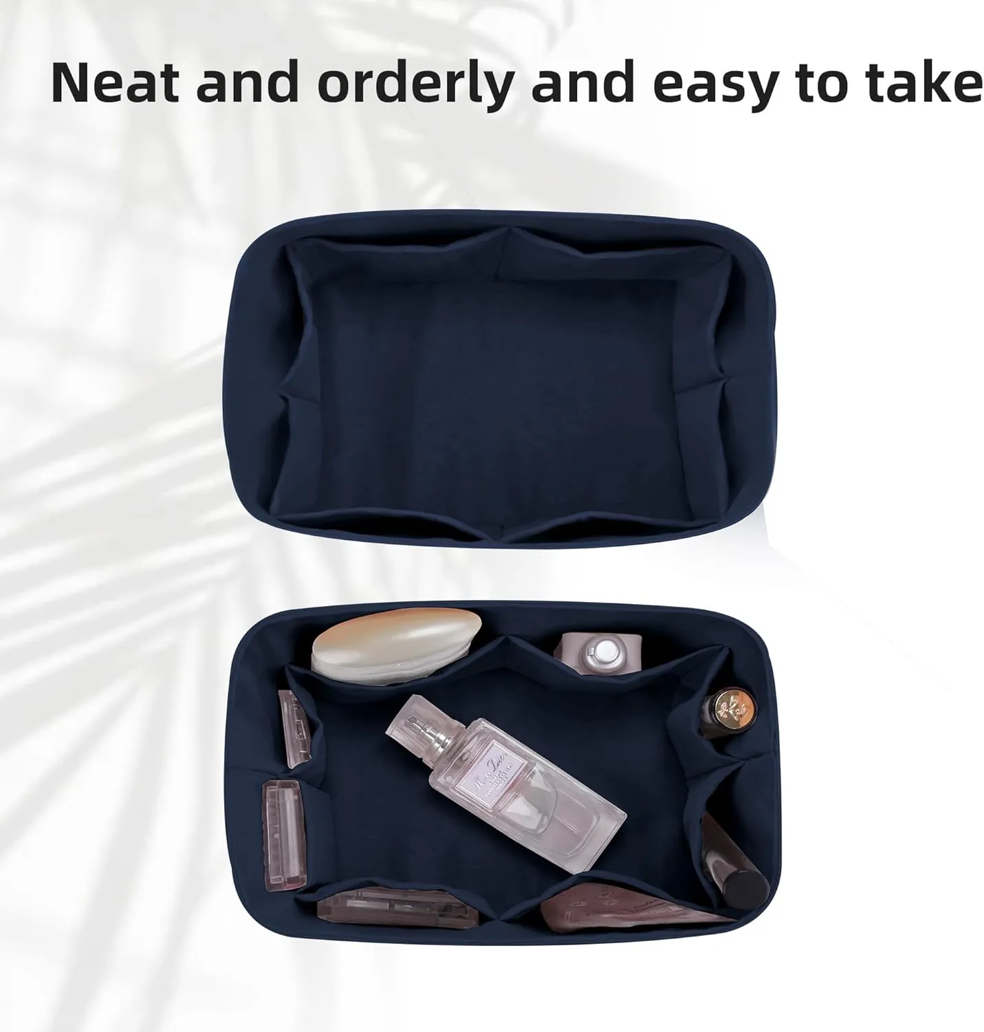 DGAZ Lightweight Purse Organizer Insert for Goyard Saint Leger Bag,silk and DupontPaper handbag inner for Luxury Bags(Blue nuit,Saint Leger)