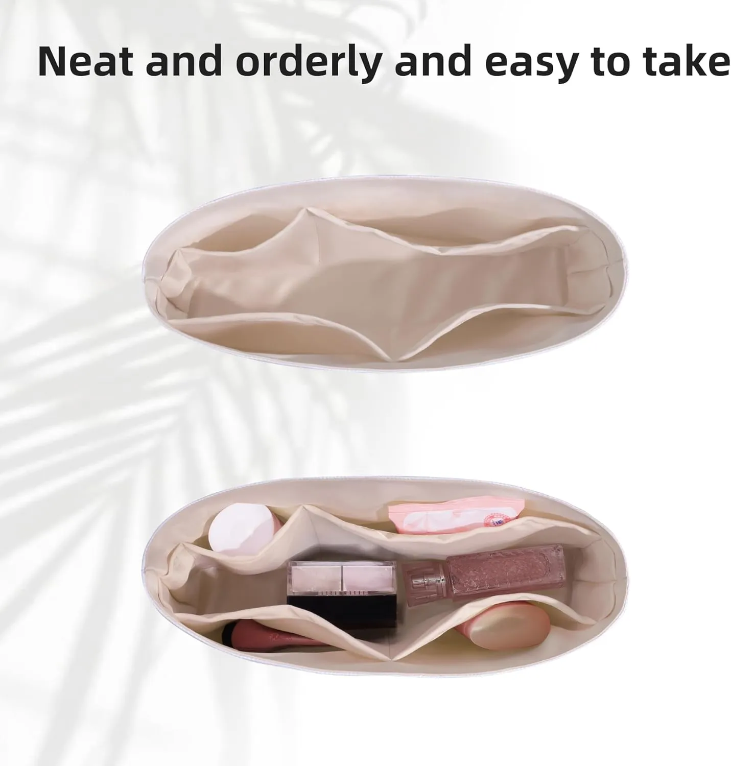DGAZ Lightweight Purse Organizer Insert for Longchamp Le Pliage Energy Series Bag,silk and DupontPaper handbag inner for Luxury Bags(Rose dragee,Le Pliage Energy XS)