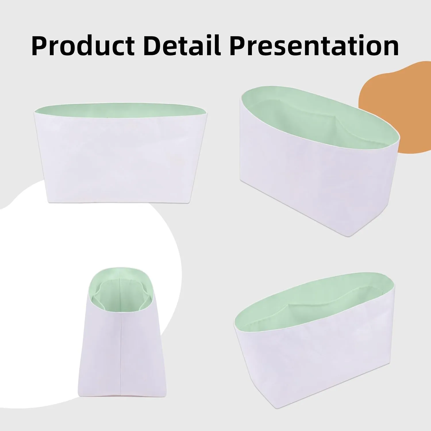 DGAZ Lightweight Purse Organizer Insert for Longchamp LE PLIAGE Xtra Bag,silk and DupontPaper handbag inner for Luxury Bags(Vert Fizz,Le Pliage Xtra XS)