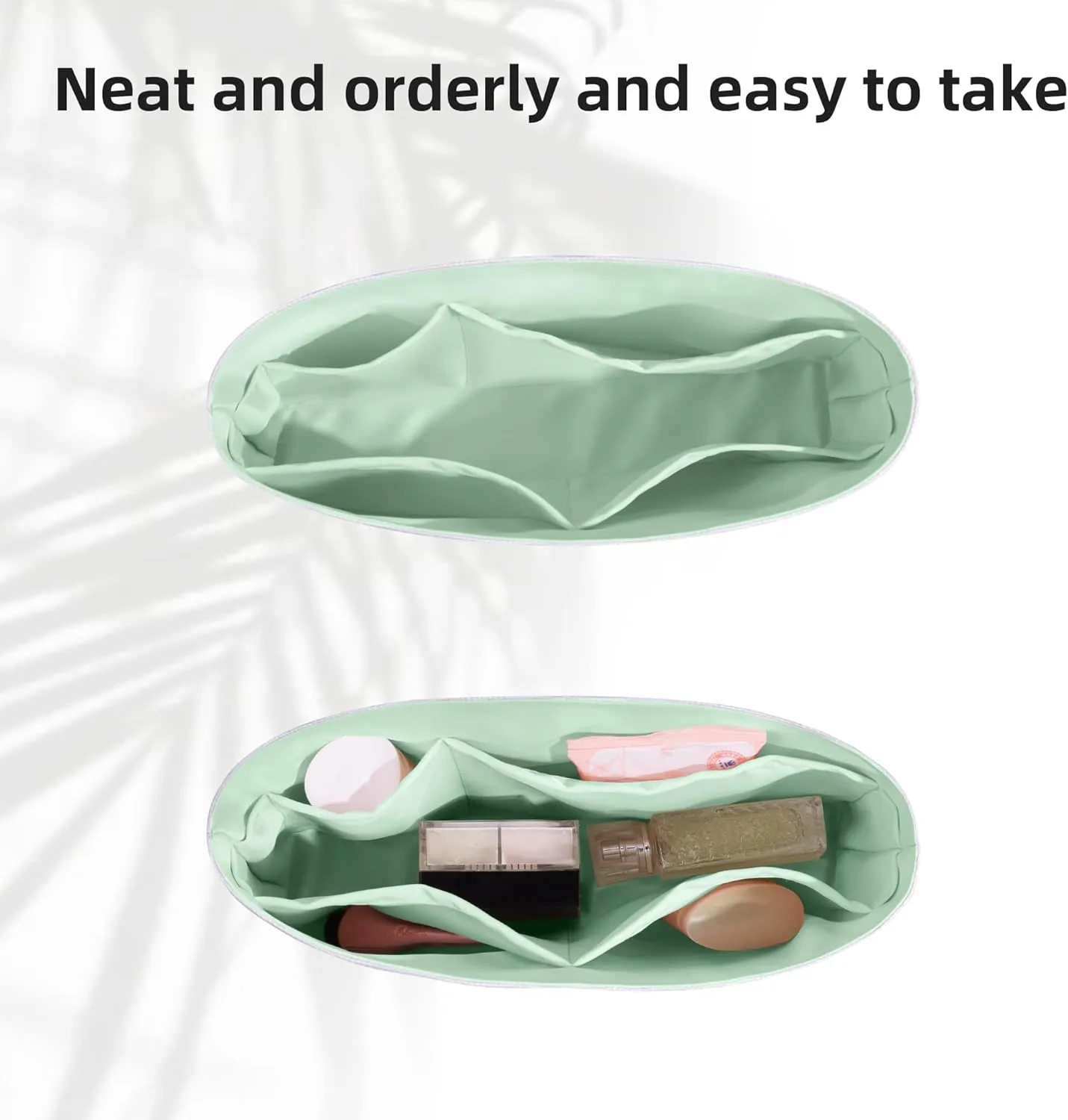DGAZ Lightweight Purse Organizer Insert for Longchamp LE PLIAGE Xtra Bag,silk and DupontPaper handbag inner for Luxury Bags(Vert Fizz,Le Pliage Xtra XS)