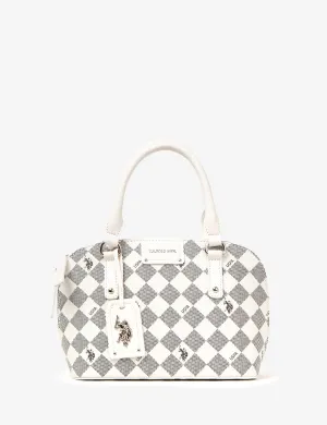 DIAMOND SIGNATURE DOME BAG WITH CROSSBODY STRAP