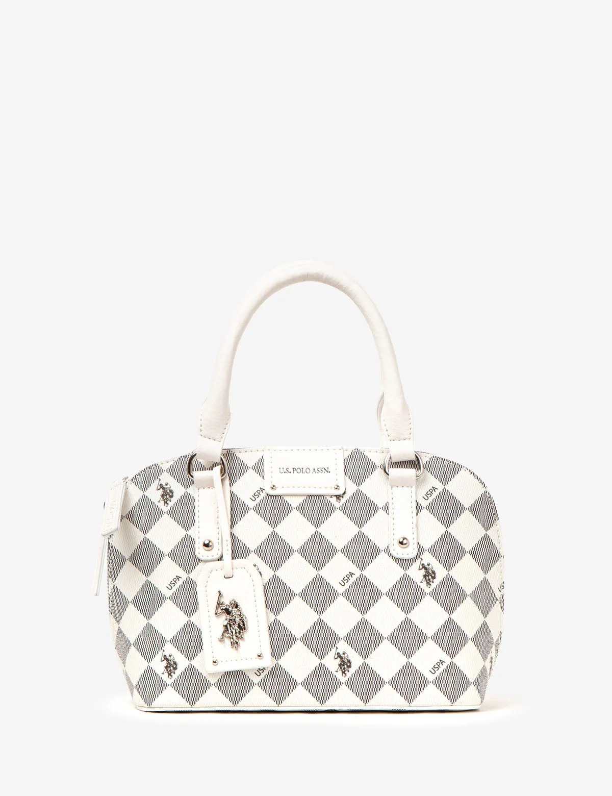 DIAMOND SIGNATURE DOME BAG WITH CROSSBODY STRAP