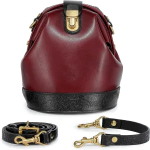 Doctor Bucket Crossbody Handbag | Luxurious and Versatile Bag for Women | Genuine Cowhide Leather