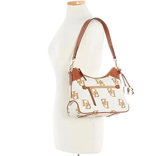 Dooney & Bourke Handbag, Monogram Hobo Shoulder Bag - Beige