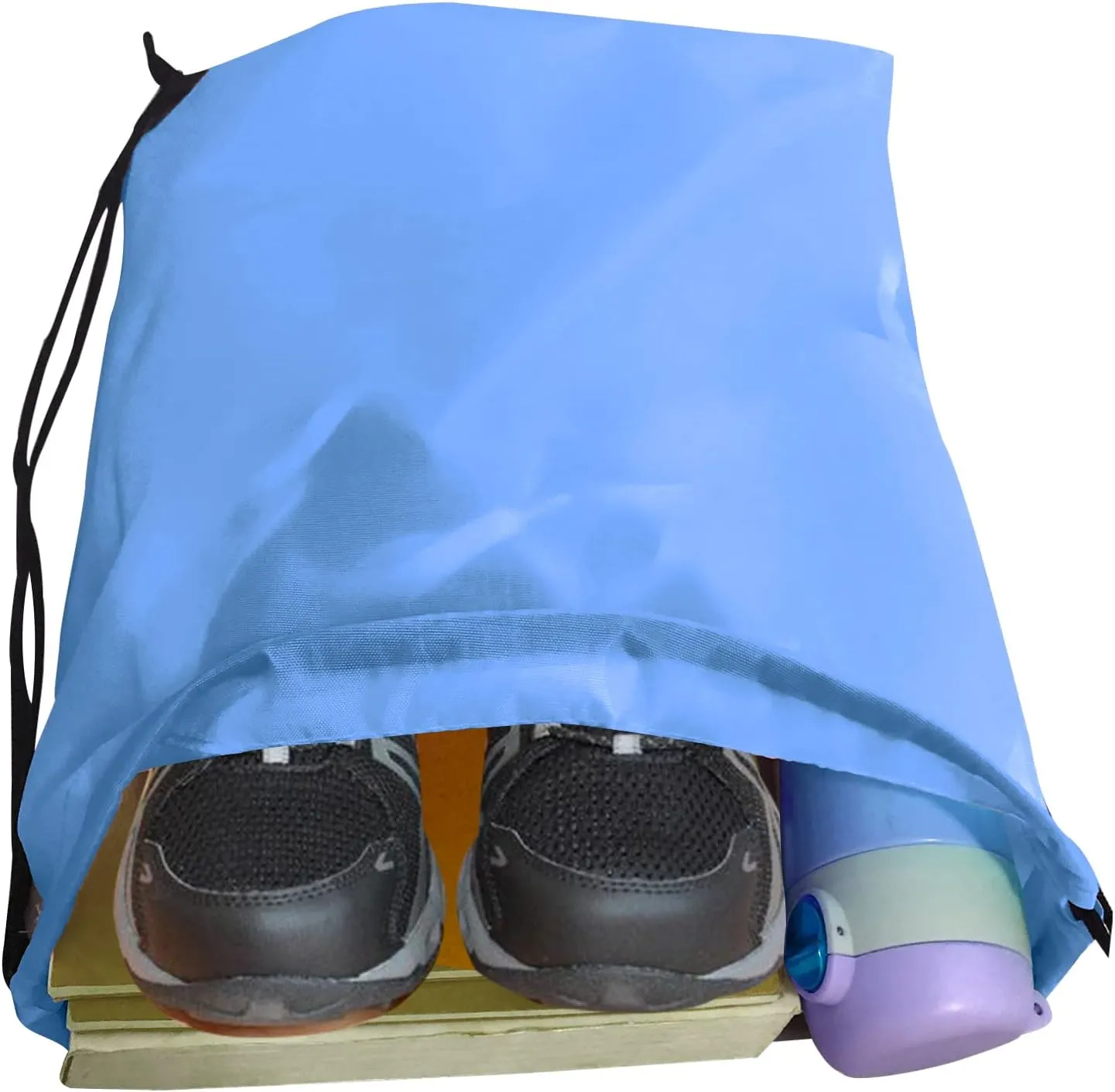 Drawstring Bags Bulk 14 Pcs Drawstring Backpack Bulk Cinch Bag Sackpack for Men Women Gym (Sky Blue)