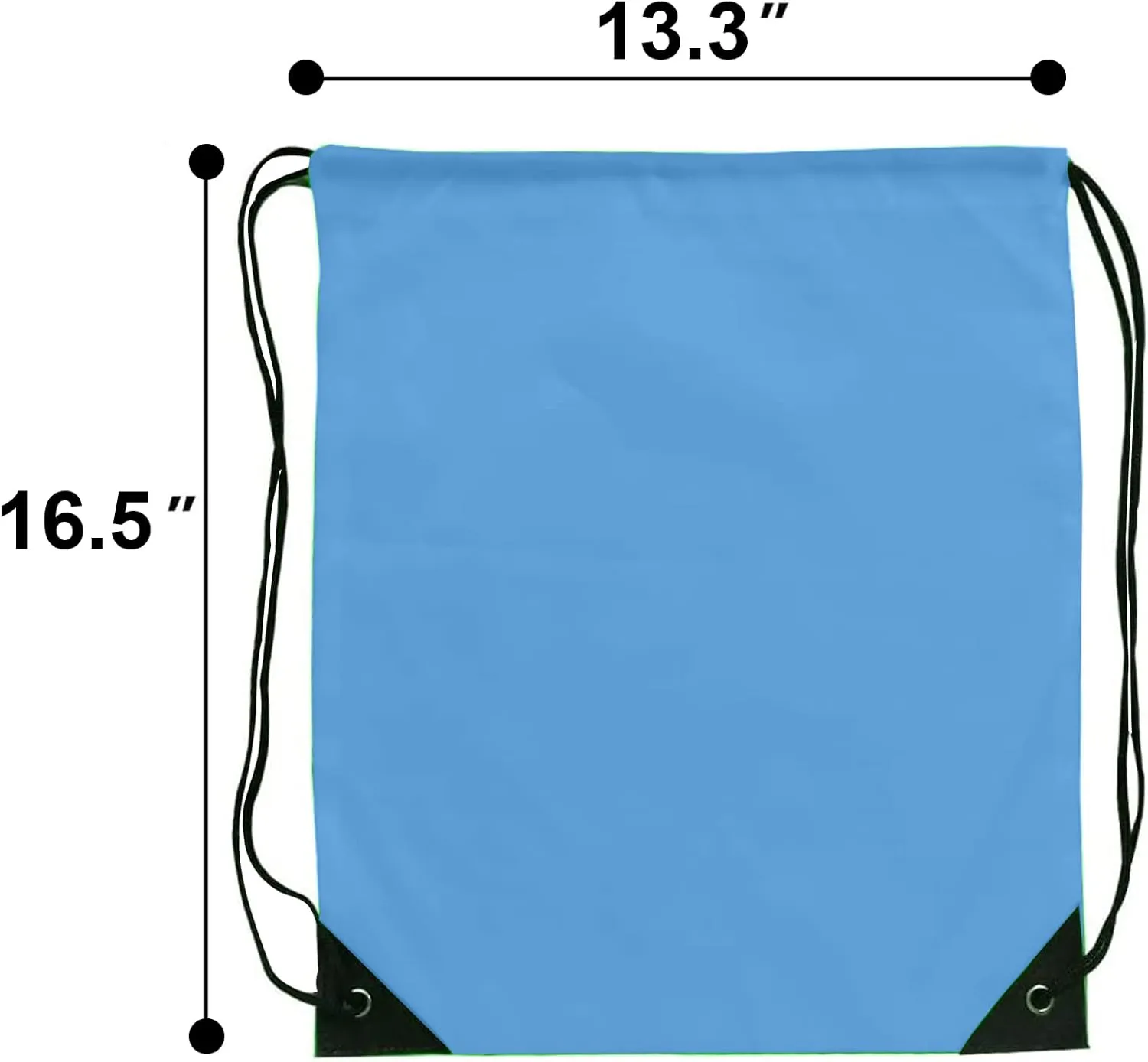 Drawstring Bags Bulk 14 Pcs Drawstring Backpack Bulk Cinch Bag Sackpack for Men Women Gym (Sky Blue)