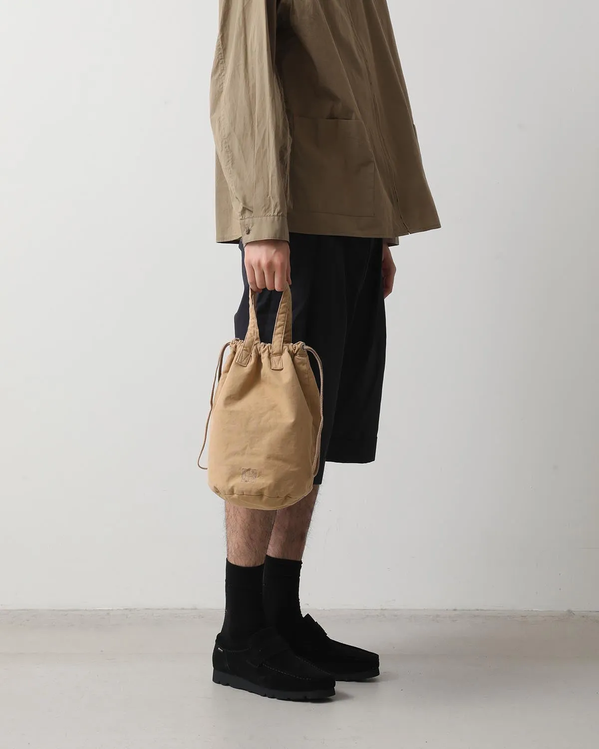 DRAWSTRING POUCH M PADDED LIGHT CANVAS