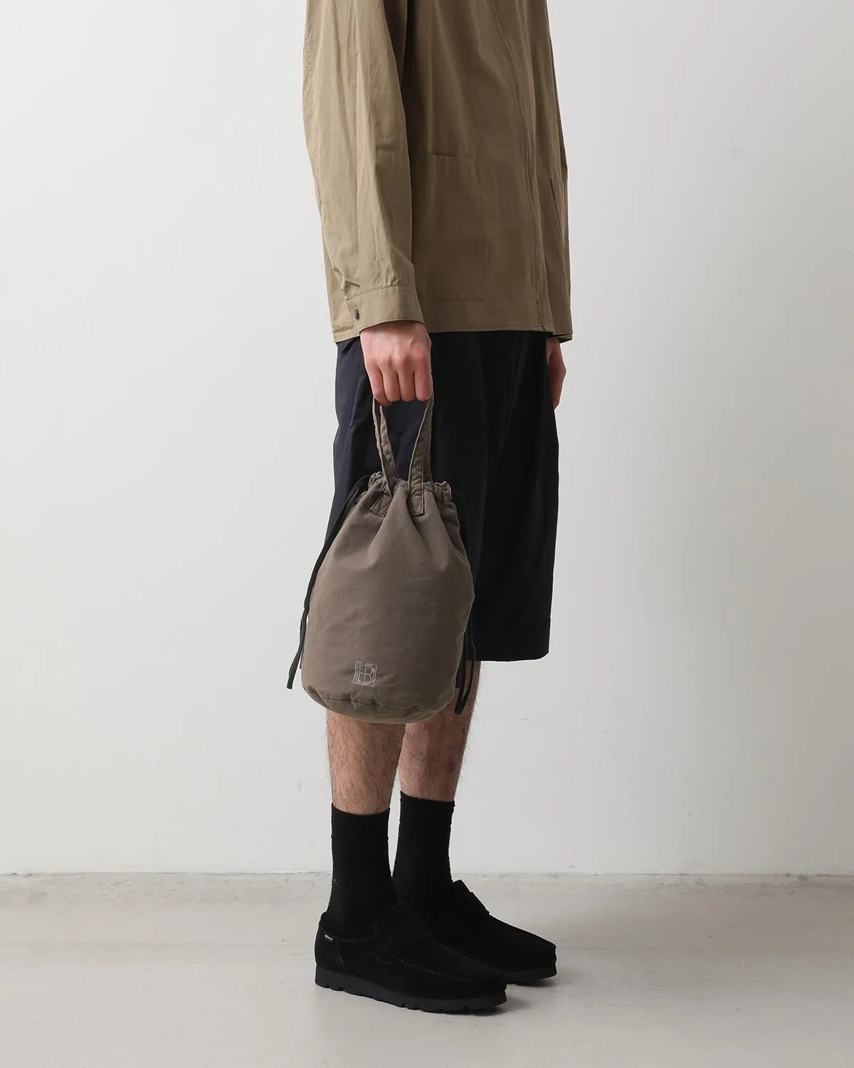 DRAWSTRING POUCH M PADDED LIGHT CANVAS