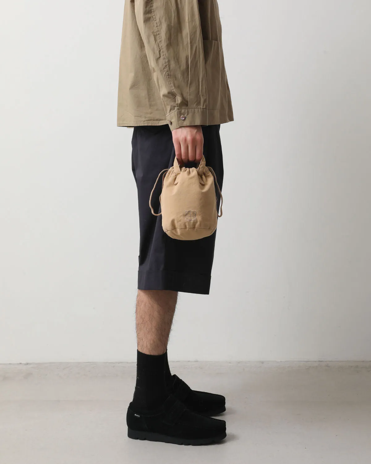 DRAWSTRING POUCH S PADDED LIGHT CANVAS