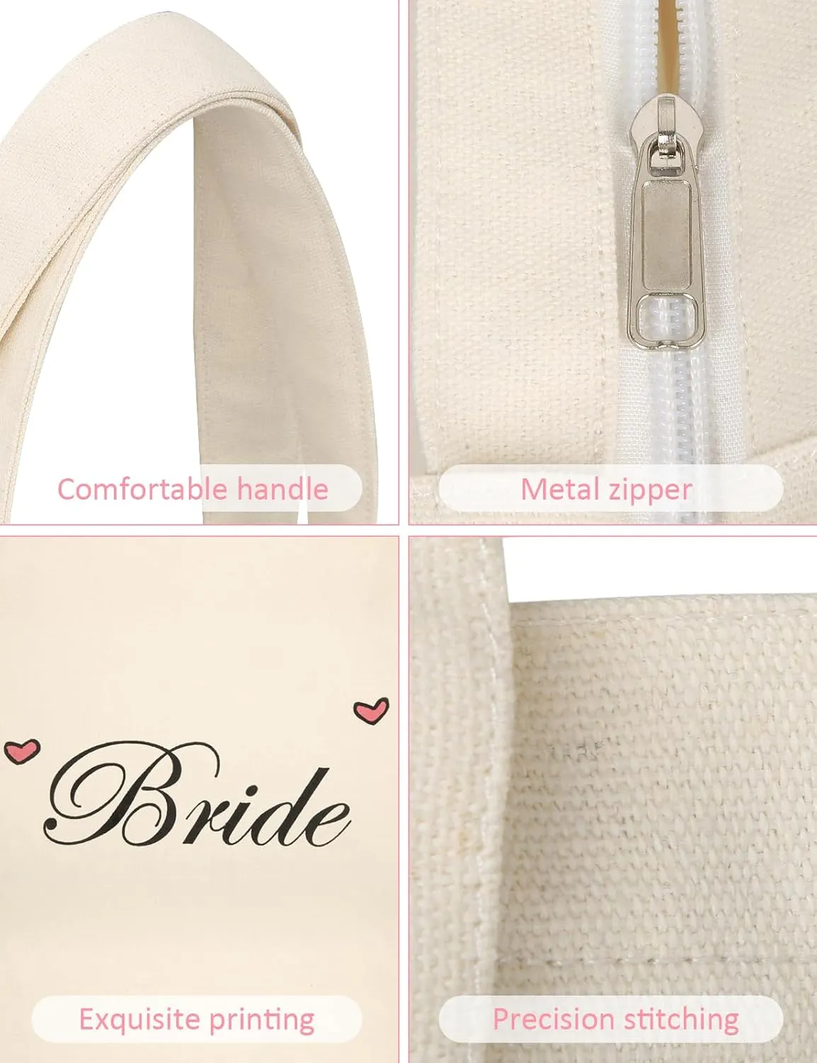 Dreubea DIY Canvas Tote Bag Casual Shoulder Bag, Big Capacity Handbag for Women