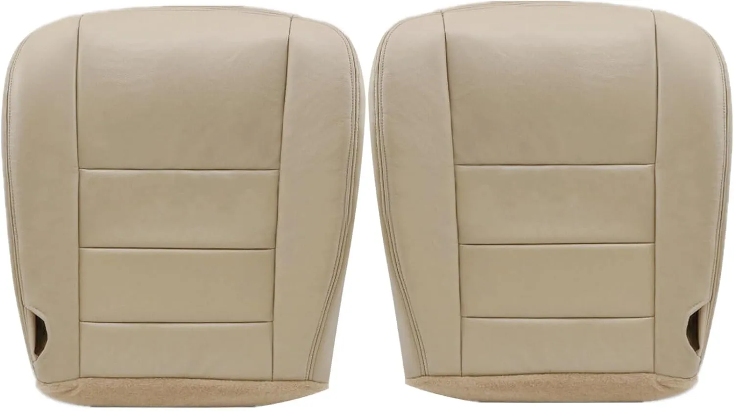 Driver & Passenger Seat Cover Bottom Leather Seat Covers Compatible with 250 350 450 550(Fit F Series) XL XLT STX FX4 2002-2007