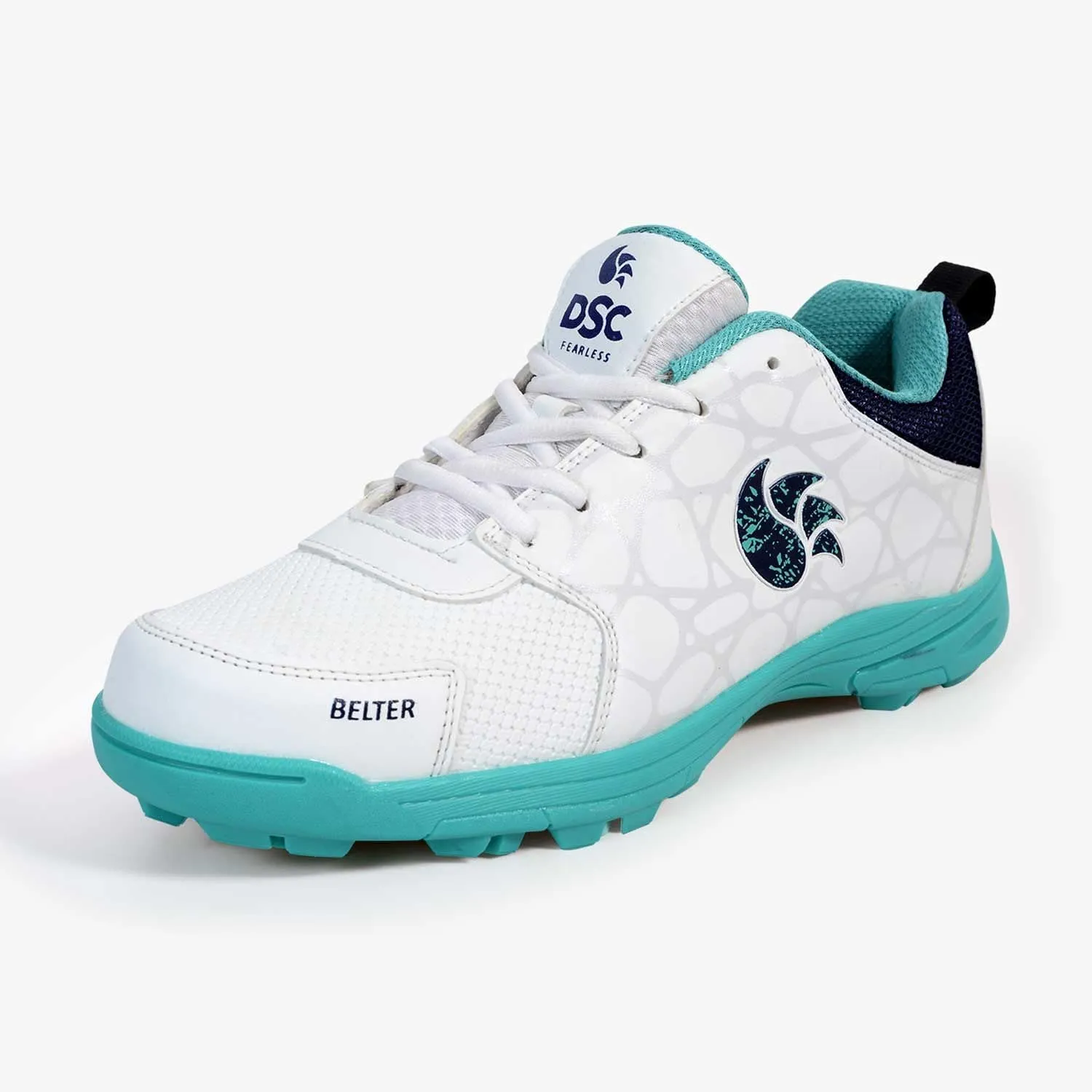 DSC Men's Beamer Cricket Shoes Size 6 UK (Fluro Yellow-White)