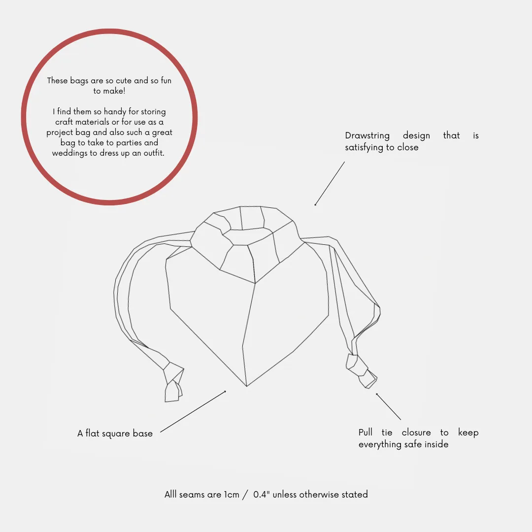 Dumpling Bag PDF Pattern (2 Sizes)