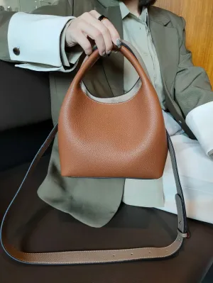 Elaine Two Color Leather Tote