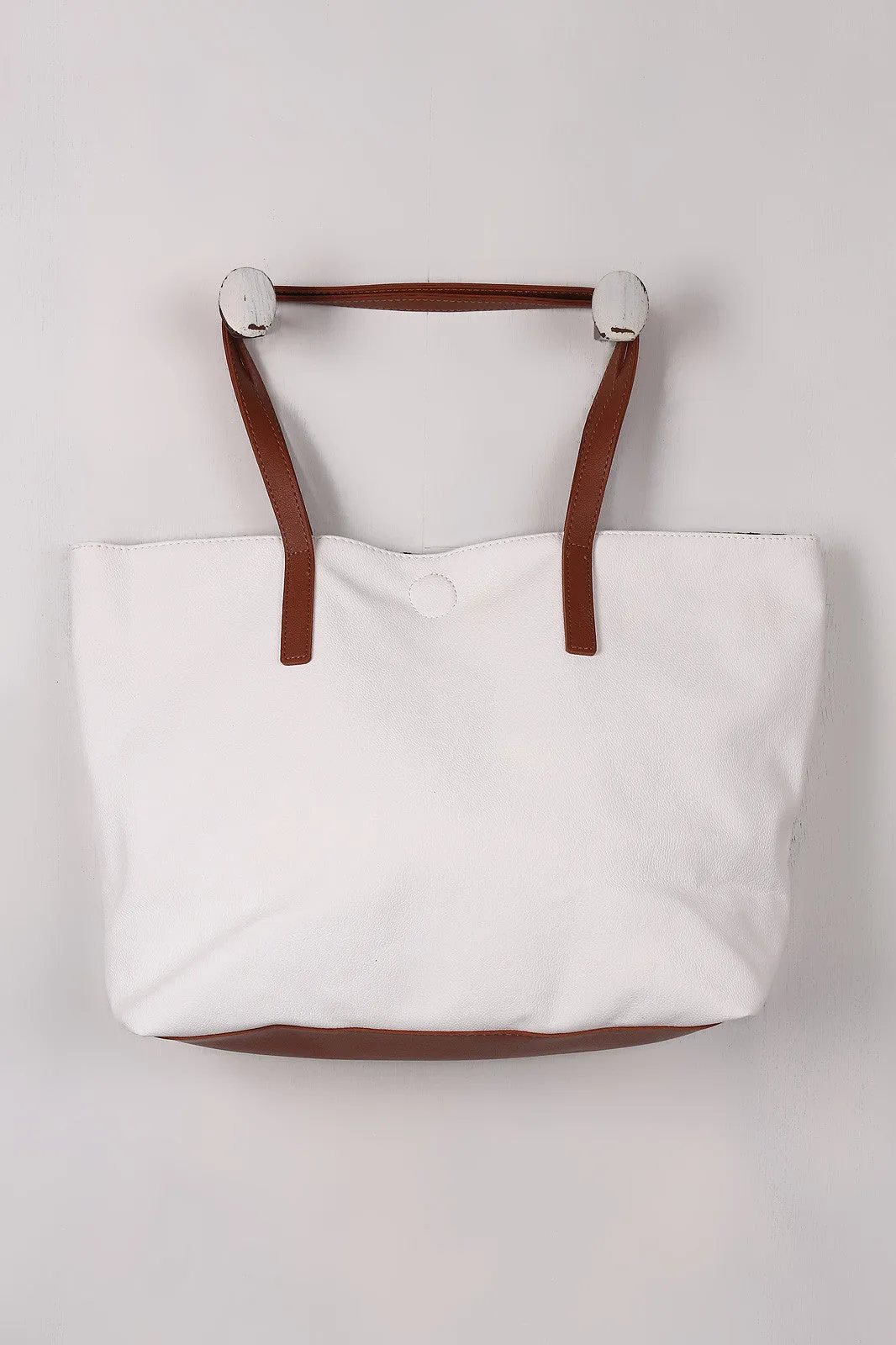 Embroidered Floral Reversible Tribal Tote Bag