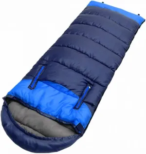 Envelope Sleeping Bag, Warm Waterproof Lightweight Camping Sleeping Bag, 190cm75cm,Can Be Spliced Double Sleeping Bag, Sleeping Bags for Adults and Children Camping -1.9kg_Blue Left Super