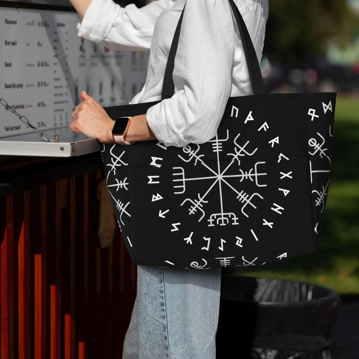 Ethiopia Flag Women's Beach Tote Bag Large Waterproof Travel Bags with Pockets Sandproof Handbag for Camping Gym Pool