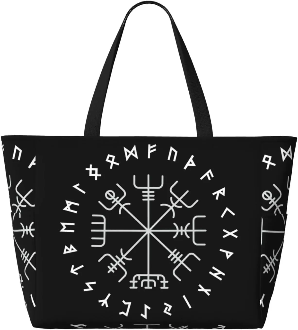 Ethiopia Flag Women's Beach Tote Bag Large Waterproof Travel Bags with Pockets Sandproof Handbag for Camping Gym Pool