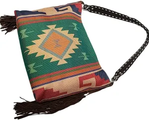 Ethnic Style Shoulder Bag for Women Tassel Handbag Cotton Canvas Tote Bag Retro Satchel Large Capacity Purse