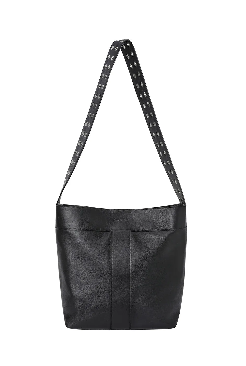 Eyelet bucket bag