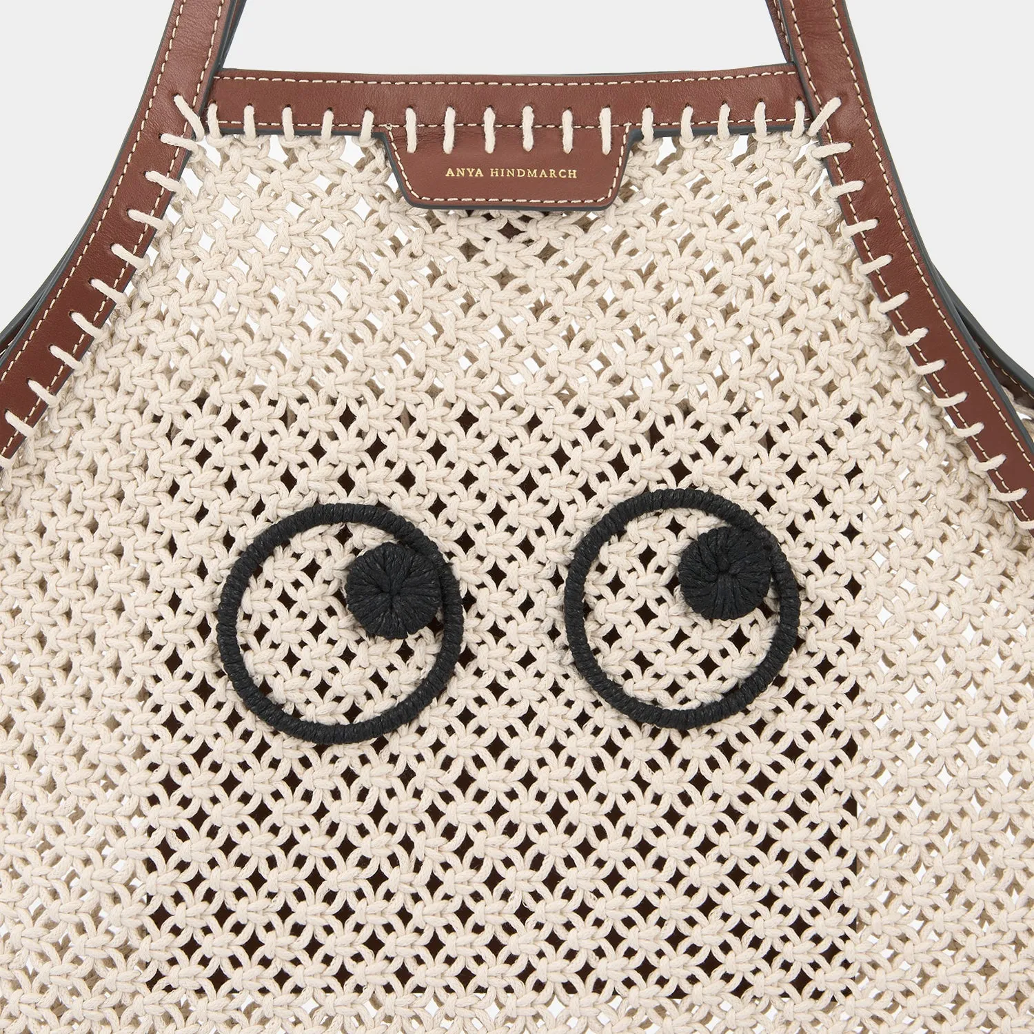 Eyes Macramé Fringe Tote
