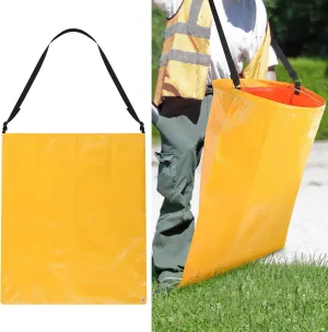 Faccito Litter Pet Waste Bag with Shoulder Strap Lawn Leaf Bag Chute Vinyl 4.45 Cubic Feet No Bending Portable Trash Picker Trash Grabber Reacher Tool for Patio Yard Garden Picnic