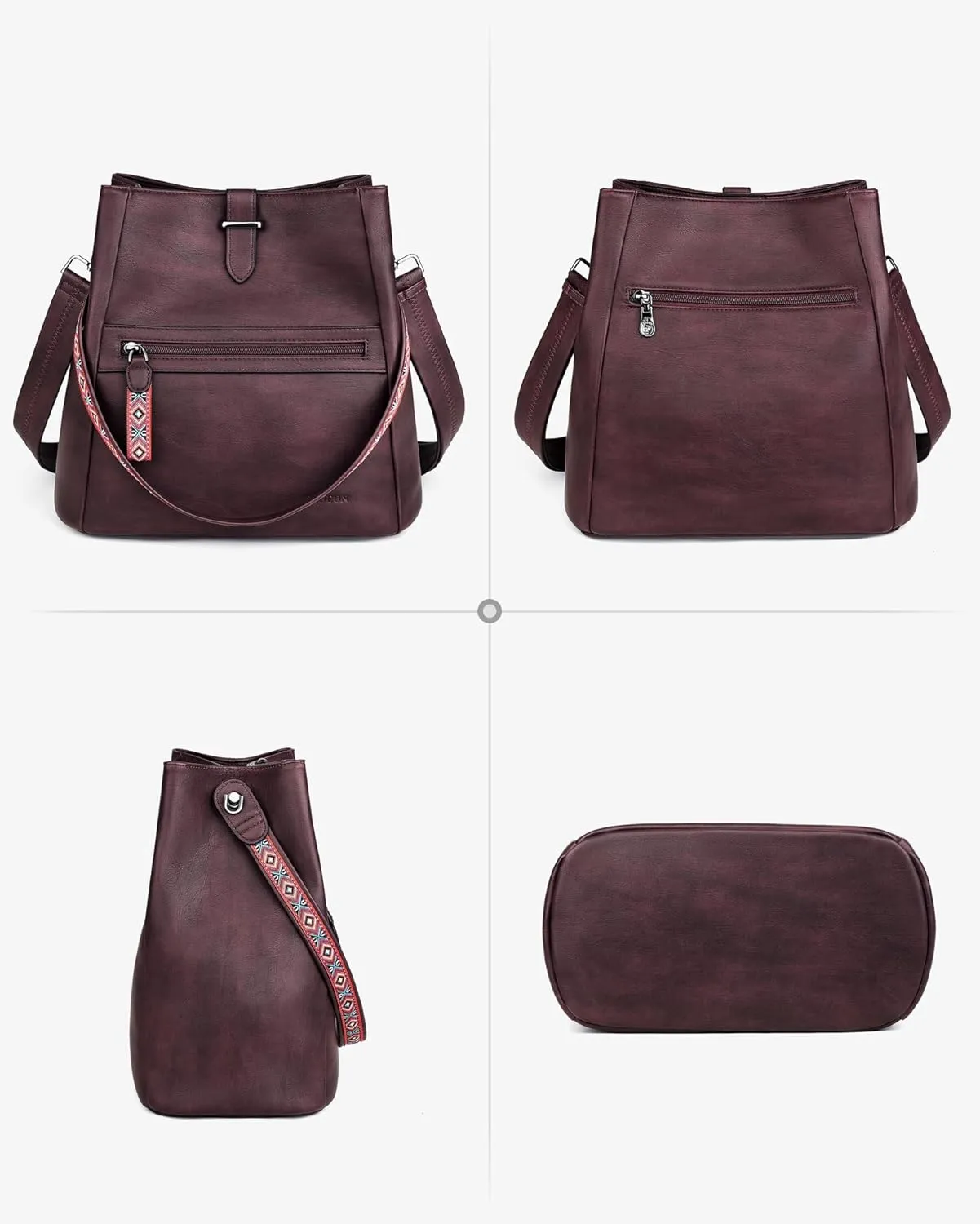 FADEON Bucket Bag for Women Purses and Handbags Designer Hobo Bags for Women Crossbody PU Leather Shoulder Bag Trendy
