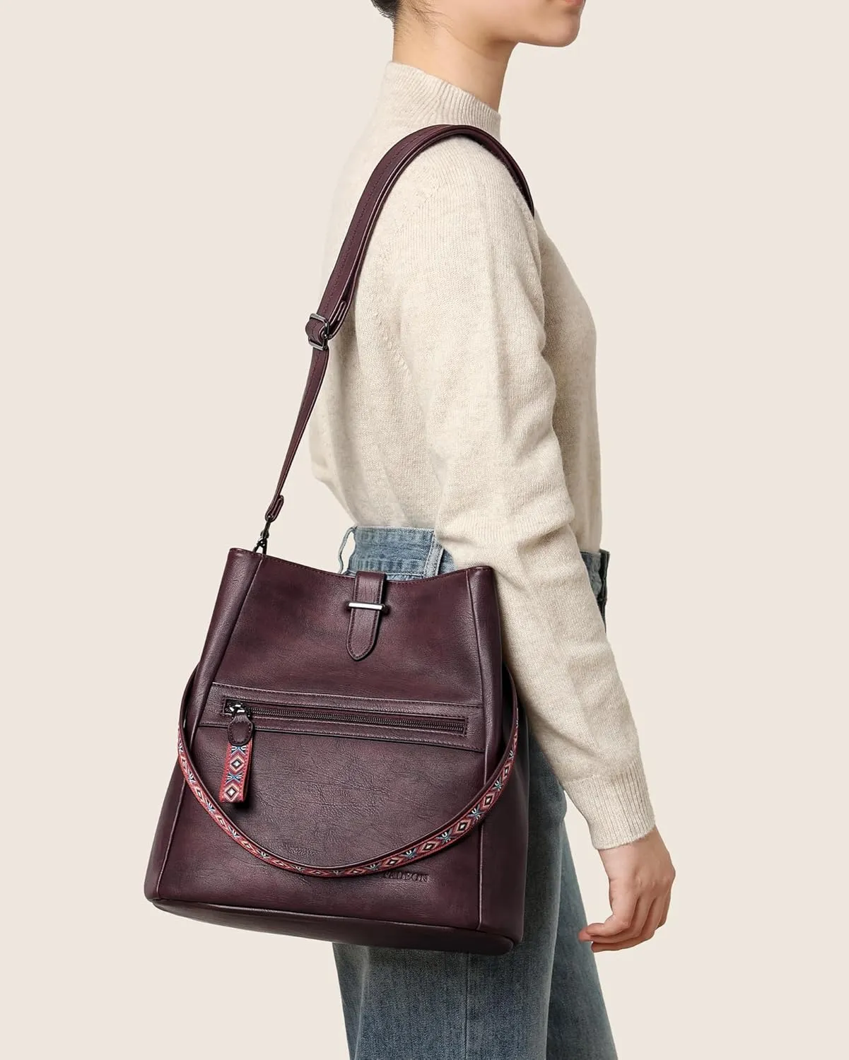 FADEON Bucket Bag for Women Purses and Handbags Designer Hobo Bags for Women Crossbody PU Leather Shoulder Bag Trendy