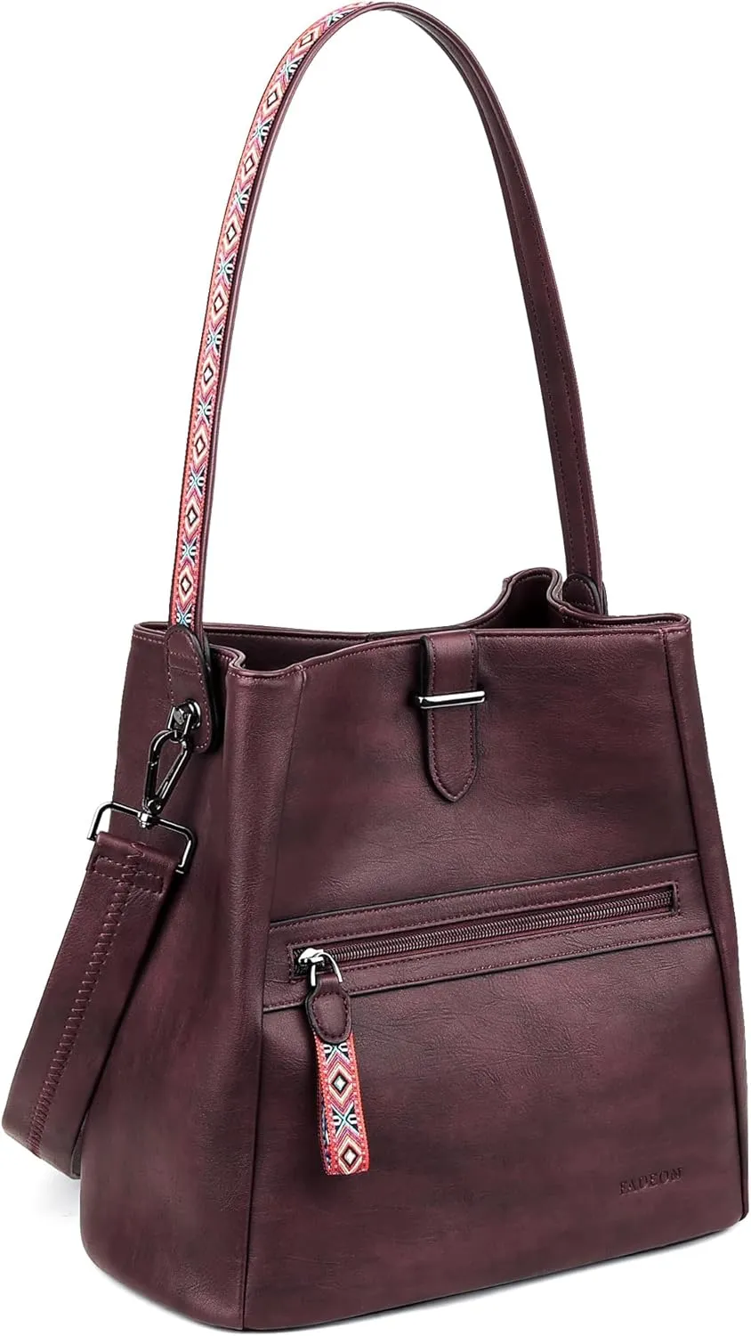 FADEON Bucket Bag for Women Purses and Handbags Designer Hobo Bags for Women Crossbody PU Leather Shoulder Bag Trendy