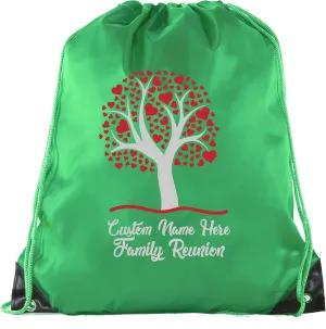 Family Tree with Hearts with Custom Name- Family Reunion Party Favor Bags
