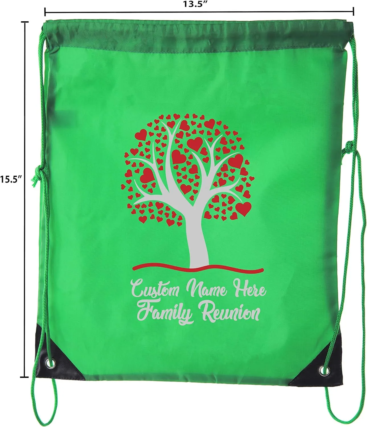 Family Tree with Hearts with Custom Name- Family Reunion Party Favor Bags