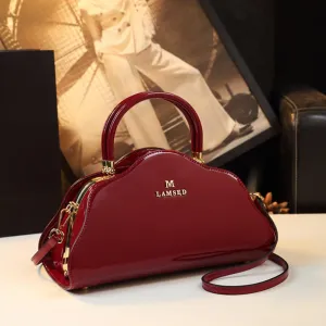 Fashion Leather Cloud Bag For Women Top Handle Satchel Handbags Hard Purses Shoulder Messenger Bags With Diamond Buckle