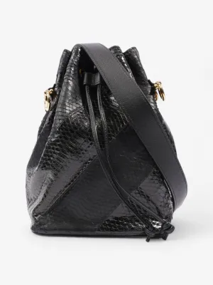 Fendi Mon Tresor Bucket Bag Black Embossed Leather