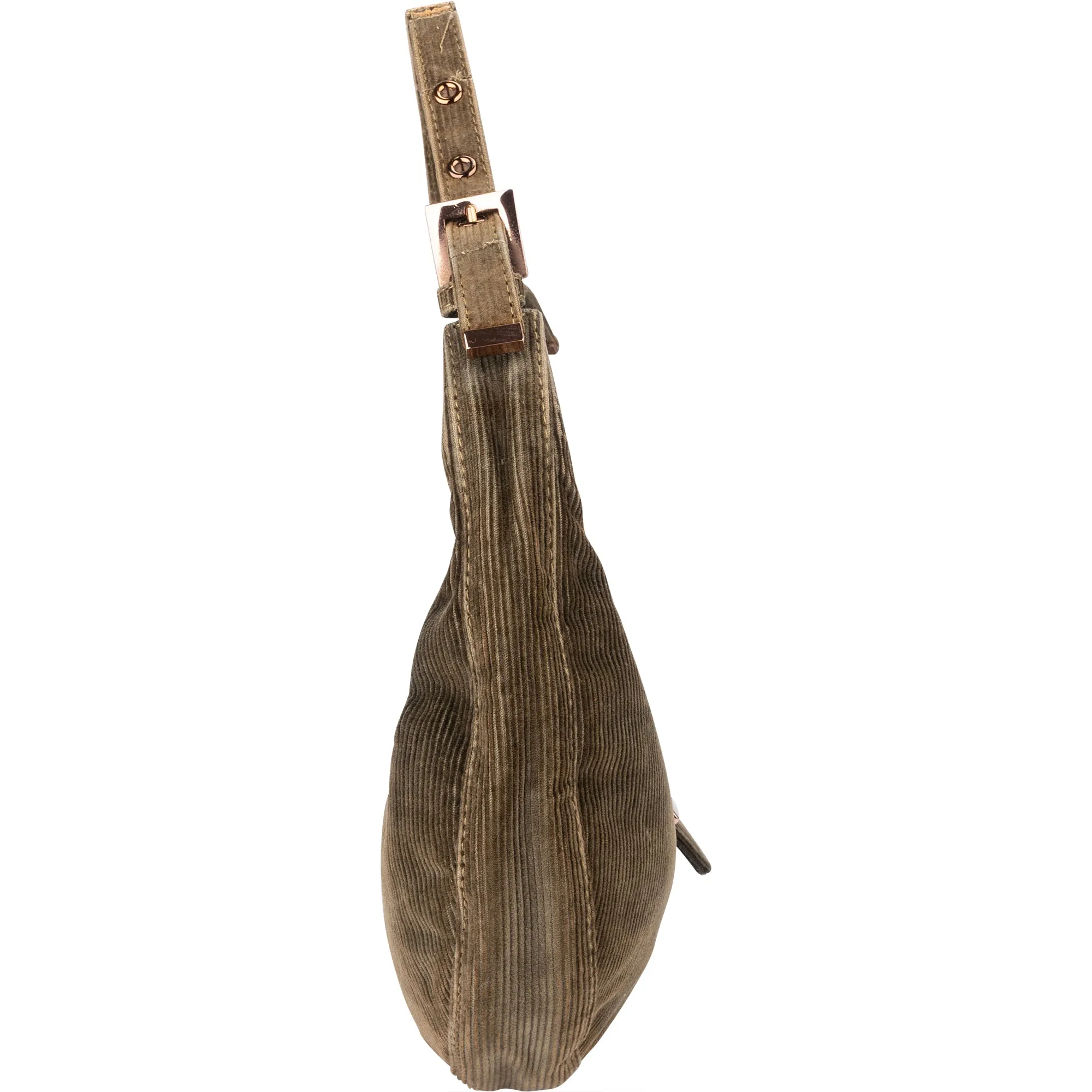 Fendi Rose FF Cord Hobo Zucca Bag