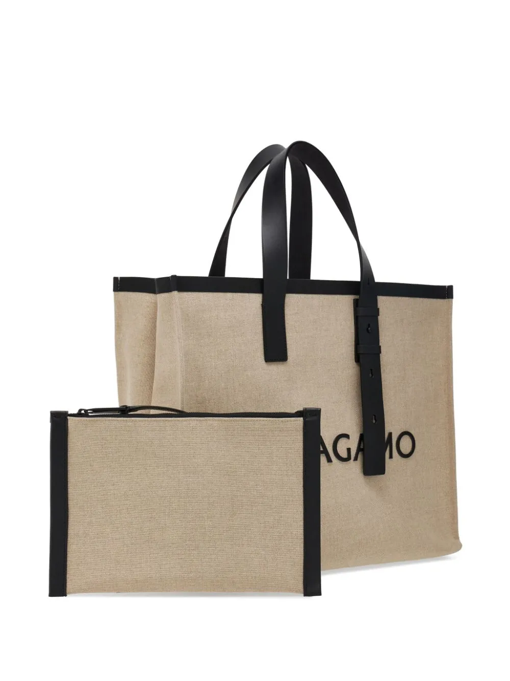 Ferragamo Logo Canvas Tote