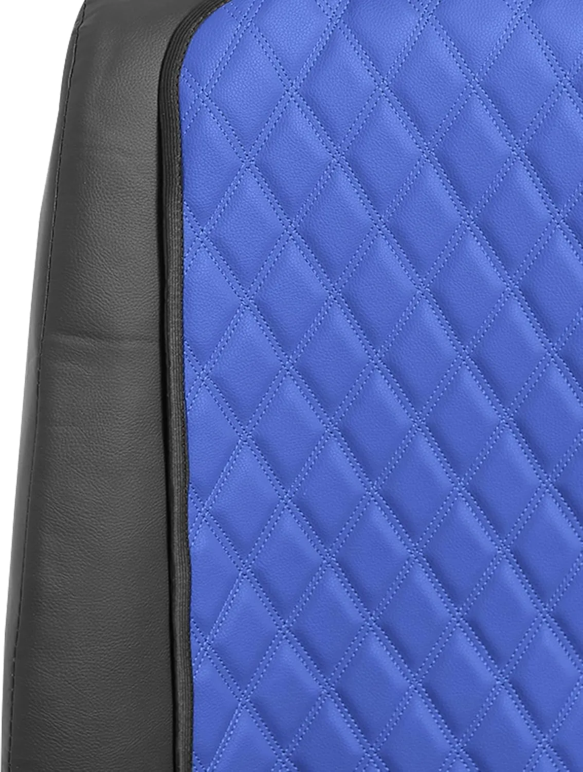 FH Group Car Seat Cushion Faux Leather Automotive Seat Cushions - Universal Fit, Car Seat Cushion With Front Pockets, Airbag Compatible Car Seat Cushions for SUV, Sedan, Van Front Set Blue