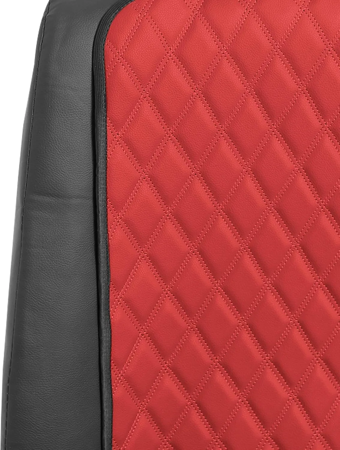 FH Group Car Seat Cushion Faux Leather Automotive Seat Cushions - Universal Fit, Car Seat Cushion With Front Pockets, Airbag Compatible Car Seat Cushions for SUV, Sedan, Van Front Set Red