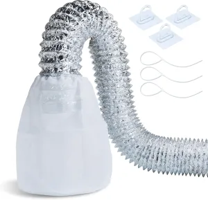 Flamorrow 2 Pack Dryer Vent Lint Bags, Indoor Outdoor Dryer Vent Lint Traps to Capture Lints and Dusts Form Ventless Dryers Vents, Lints Catcher and Filter Bags for Electric Clothes Dryers