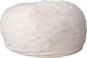 Flash Furniture Duncan Oversized Bean Bag Chair for Kids and Adults, Foam-Filled Beanbag Chair with Machine Washable Cover, White Furry