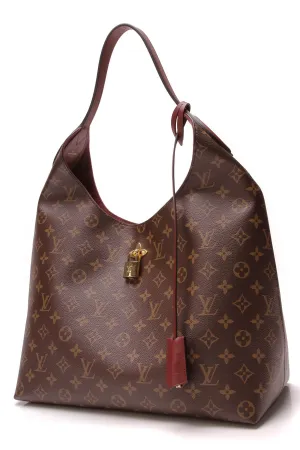 Flower Hobo Bag - Monogram/Bordeaux