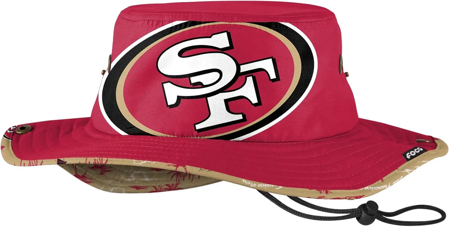 FOCO Men's NFL Team Logo Sport Outdoor Sun Bucket Boonie Hat