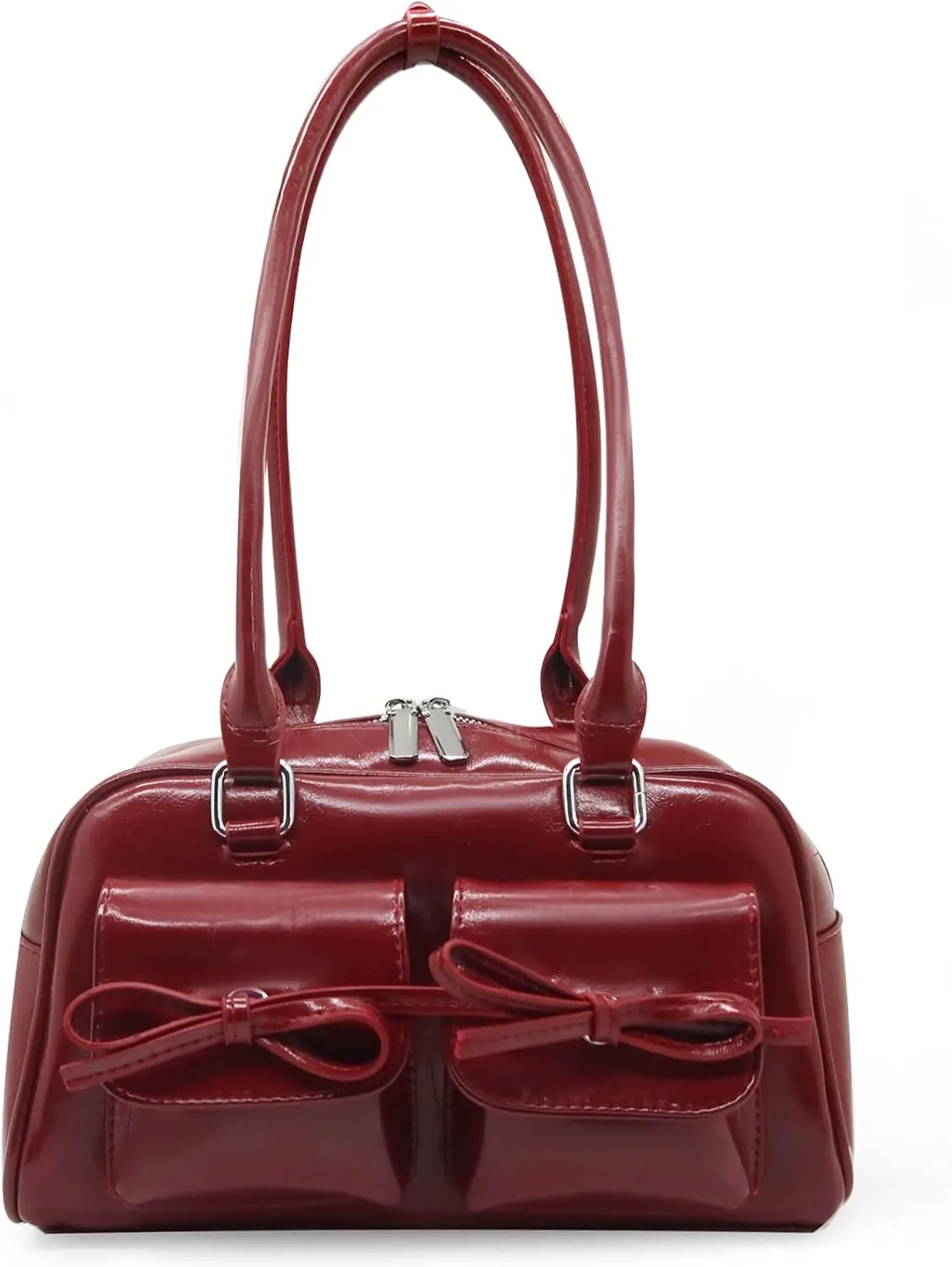 Fozehlad Chic Hobo Bags for Women Retro Tote Handbag Top Handle PU Leather Shoulder Bag for Trendy Y2K